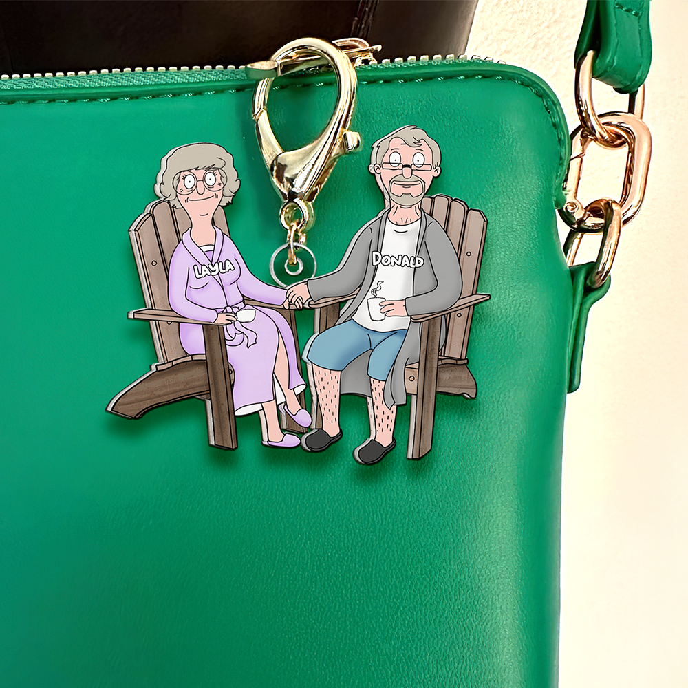 Personalized Gifts For Couple Keychain Cartoon Couple 01QHHU100225PA-Homacus