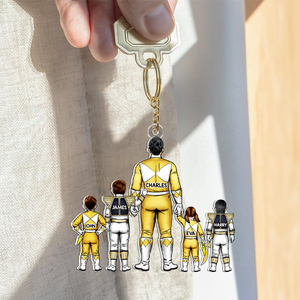 Power Dad Keychain Personalized Gifts For Dad 03QHHU070525HH-Homacus