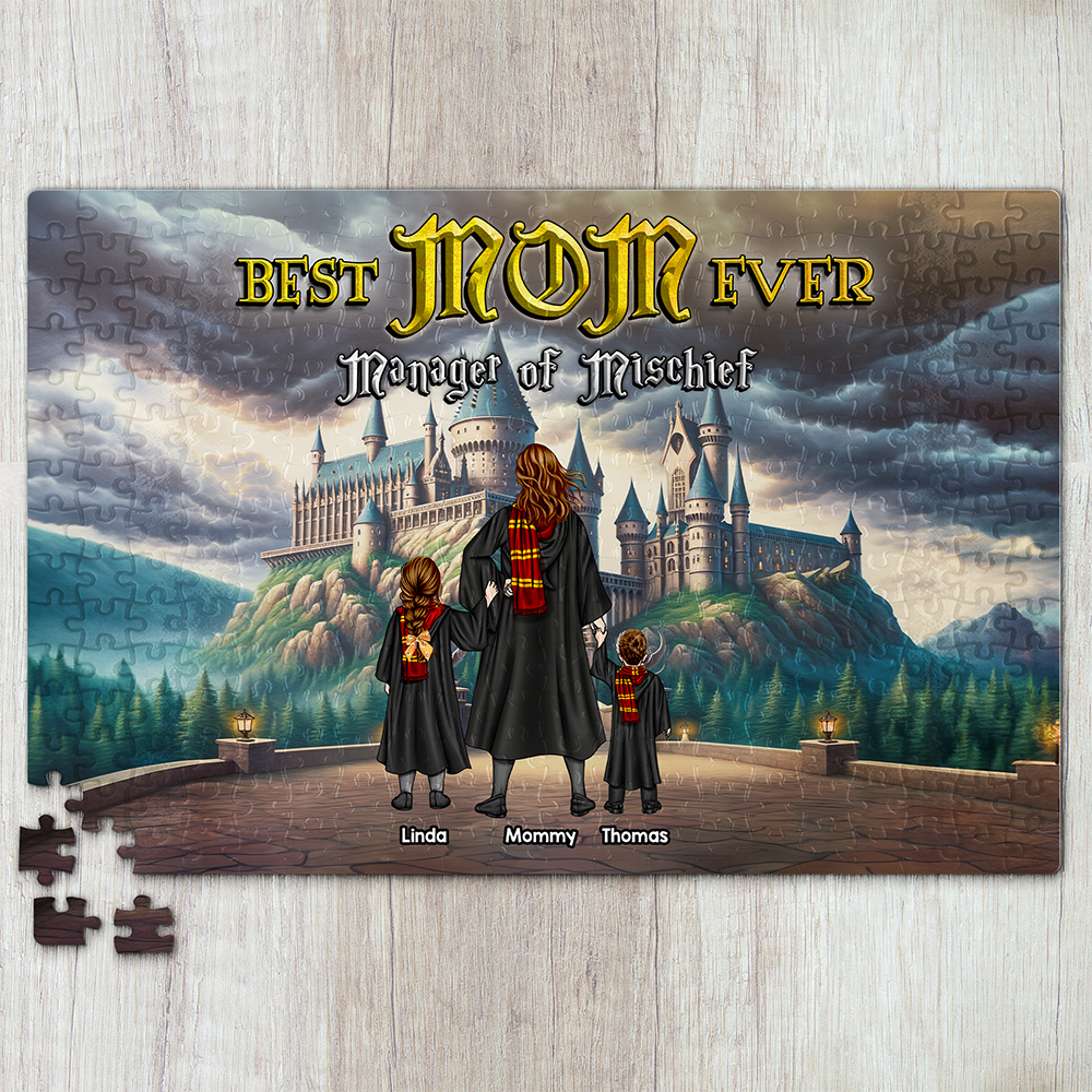 Personalized Gifts For Mom Jigsaw Puzzle Mother's Day Wizard Mom 02ACHU050425TM-Homacus