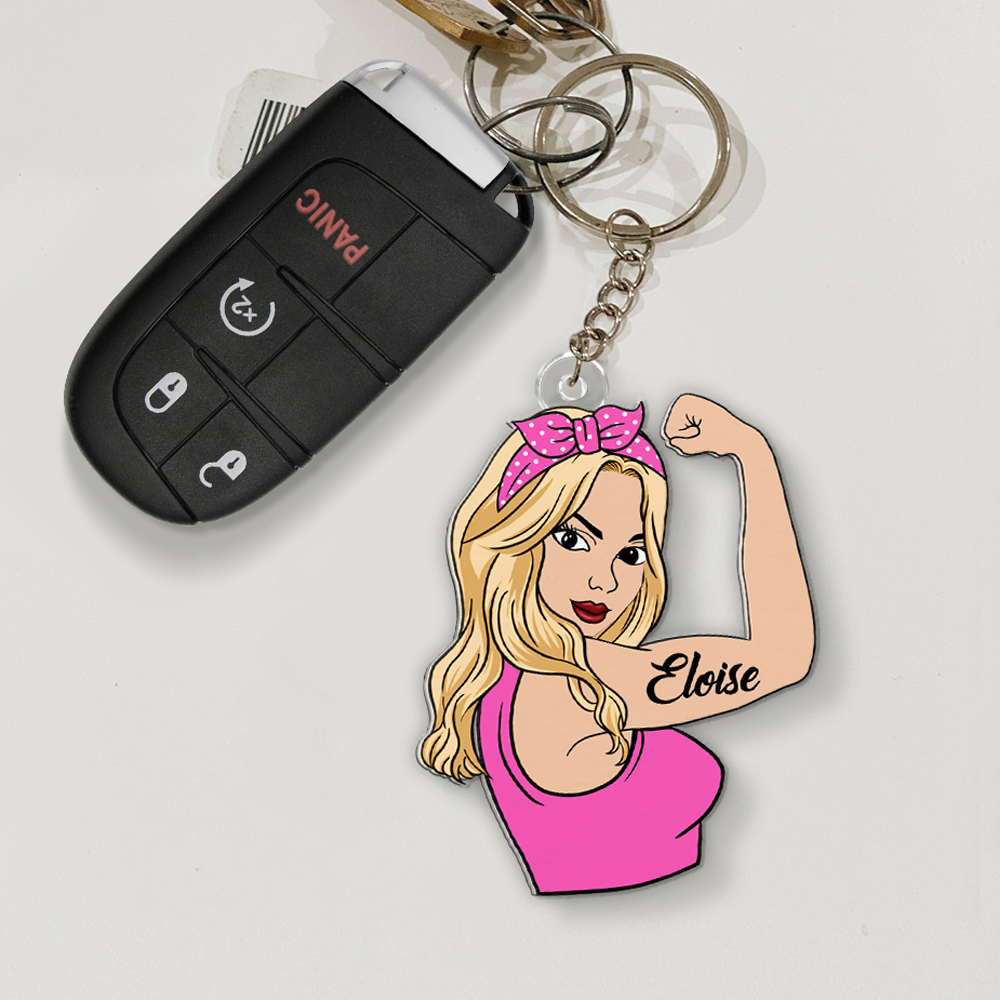 Personalized Gifts For Strong Girl Keychain 04QHHU230125TM-Homacus