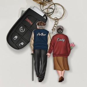 Personalized Gifts For Old Couples Keychain Hand In Hand Couple 08QHHU150125TM-Homacus