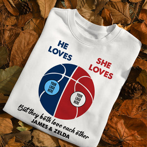 Personalized Gifts For Basketball Couple Shirt He Loves She Loves 07HULH310123-Homacus