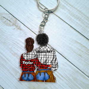 Personalized Gifts For Cowboys Couple Keychain 04QHHU090125TM-Homacus