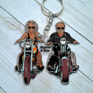 Personalized Gifts For Couple Motocross Keychain 03QHHU090125TM-Homacus