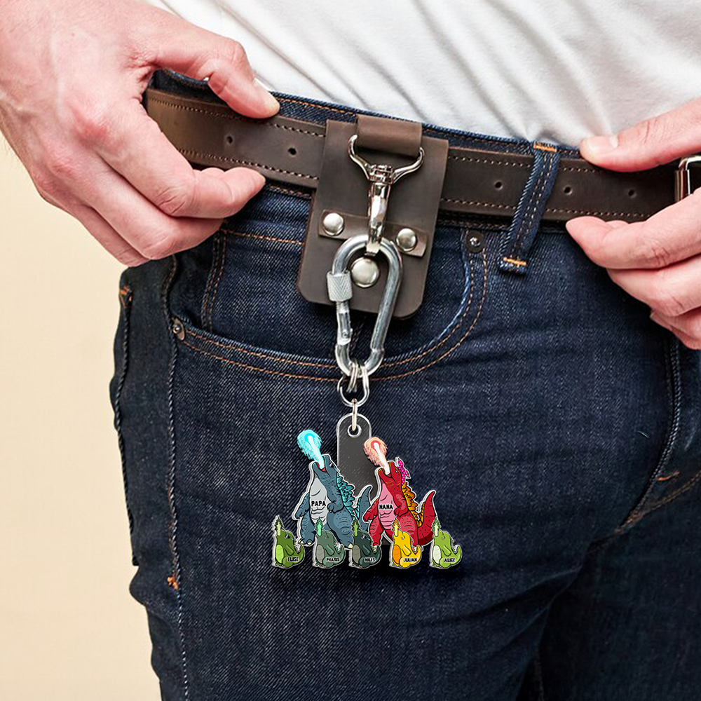 Personalized Gifts For Family Keychain Monster Family 05QHHU130325TM-Homacus