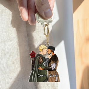 Personalized Gifts For Couple Keychain Hugging Couple 023QHHU110125TM-Homacus