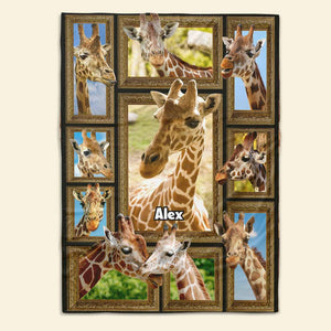 Personalized Gifts For Giraffe Lovers Blanket 01QHMH271224-Homacus