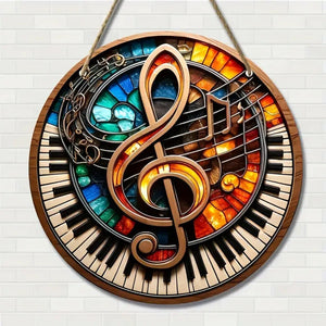 Personalized Gifts For Christmas Suncatcher Ornament 54ACQN240824 Music Note-Homacus