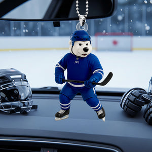 Ice Rink Spirit Car Ornament Personalized Gifts For Hockey Players 05HUDT140725-Homacus