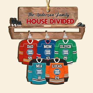 Hockey Family Ornament - Hockey Jerseys - Custom Team Logo Christmas Gifts For Hockey Lovers-Homacus