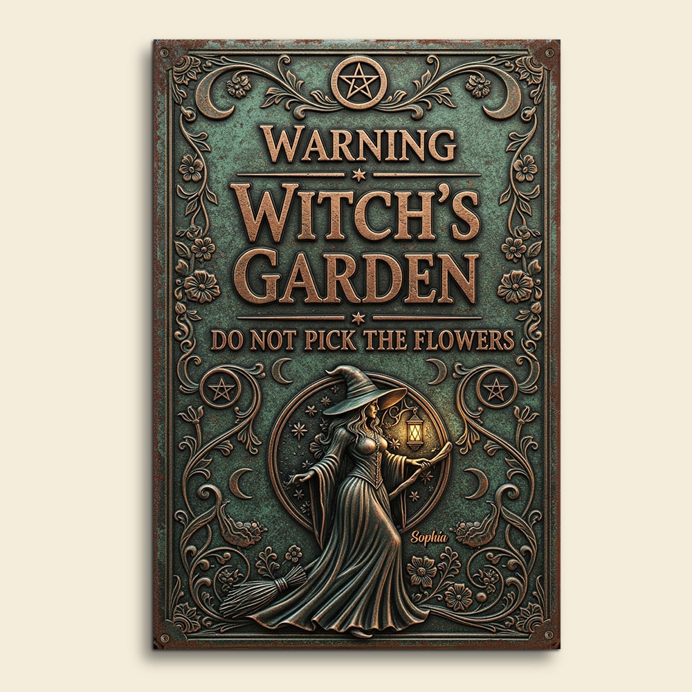 Witch's Garden Personalized Funny Gifts For Witch Lovers Metal Sign 02natn150725-Homacus
