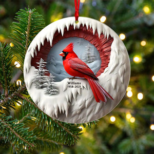 Personalized Engraved Memorial Crystal Christmas Ornament