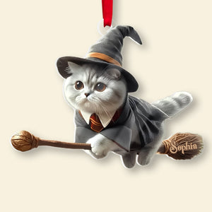 Personalized Gifts For Cat Lovers Acrylic Ornament Wizard Cat 02acdt250824-Homacus