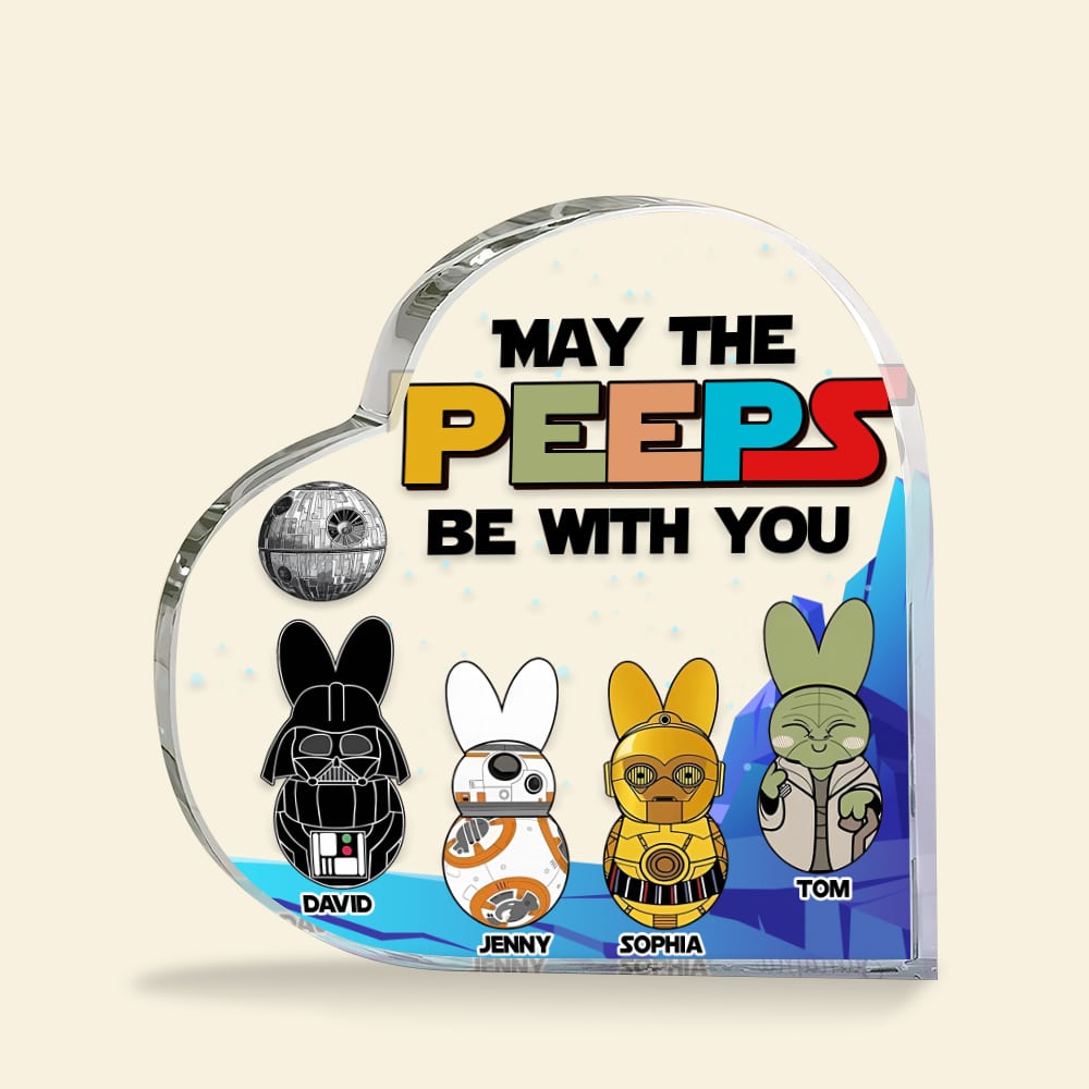 Personalized Gifts For Family Heart Plaque May The Peeps Be With You 02katn210224 Easter's Day Gifts-Homacus
