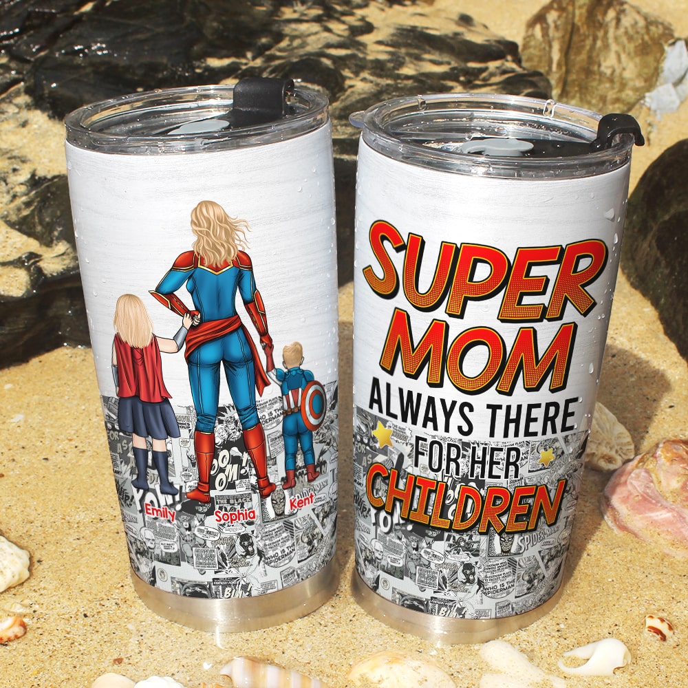 Super Mom Tumbler - Personalized Gifts For Mother's Day-Homacus