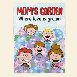 Personalized Gifts For Mom Blanket 04totn030125hh Mom's Garden Where Love Is Grown-Homacus