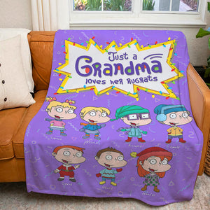 Personalized Gift for Grandma, Just A Grandma Loves Her Kids Blanket 03toqn151024hg-Homacus