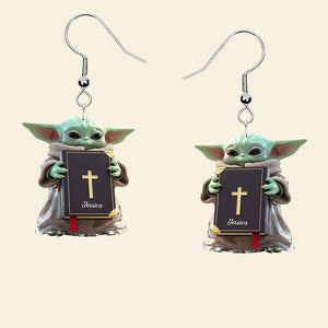 Baby Alien Acrylic Earrings – Personalized Gifts For Christians 03naqn090725-Homacus