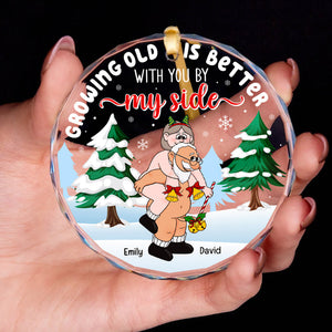 Personalized Gift for Couple Christmas Ornament, Growing Old Couple 03toqn231024pa-Homacus