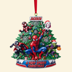 Versions Of Web-Slinging Warrior Merry Xmas Acrylic Ornament - Personalized Christmas Gifts 03tytn170926