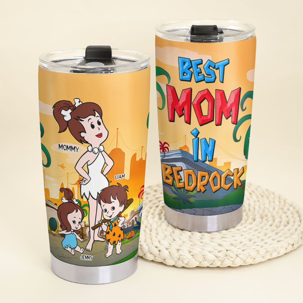Personalized Gifts For Mom Tumbler, Best Mom In Bedrock 01tgpu250425pa-Homacus