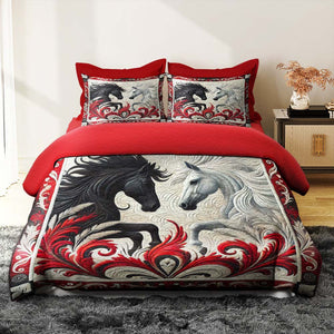 Personalized Horse Couple Quilt Bedding Set Special Line 02xqtn150125-Homacus