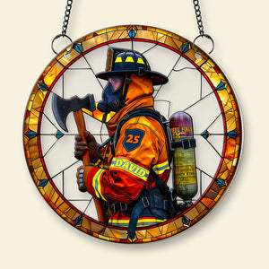 Personalized Gifts For Firefighter Suncatcher Ornament 05ACDT280824-Homacus