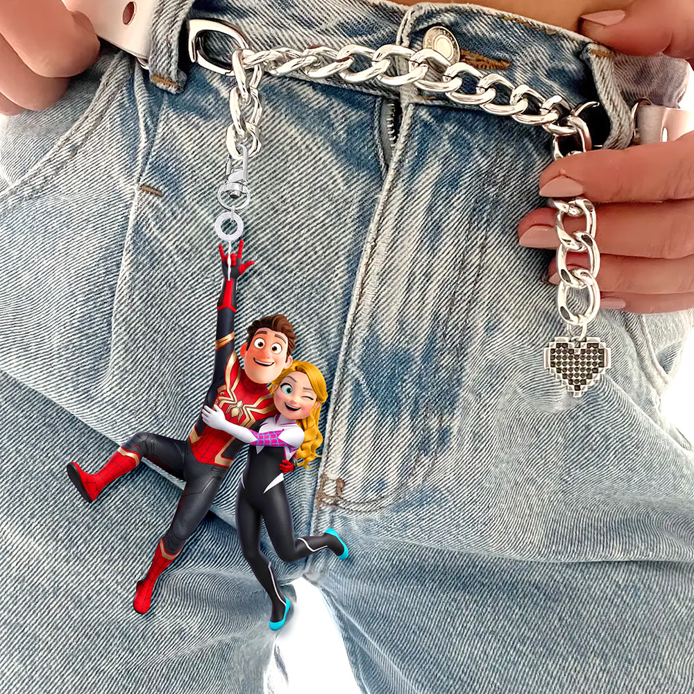 Hanging Together Couple Keychain - Personalized Gifts For Couple 05qhqn210726-Homacus