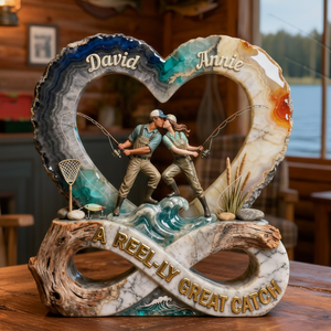 Fishing Couple Great Catch Acrylic Plaque - Personalized Gift For Fishing Couple 03QHLU160126-Homacus