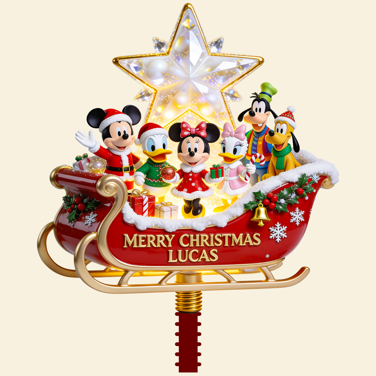 Merry Christmas Tree Topper - Personalized Christmas Gifts For Family 02pgdt210826