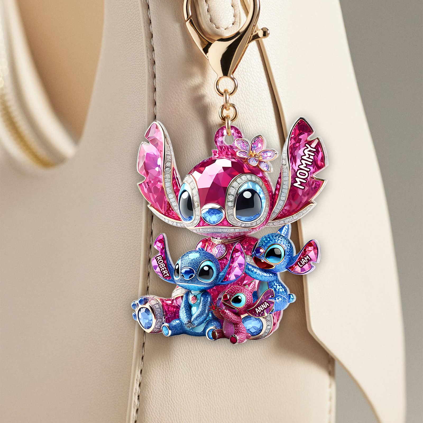 Sparkling Christmas Mom Keychain – Personalized Holiday Gifts For Mom 01tgpu030425-Homacus