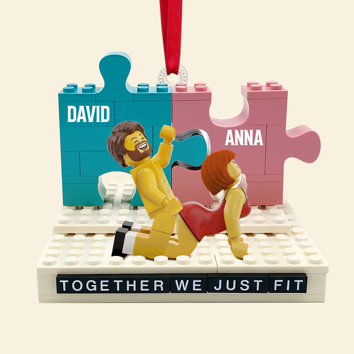 Fit Piece Couple Ornament, Personalized Gifts For Couple 01qhtn011025-Homacus