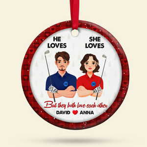 Personalized Gifts For Golf Lovers Couple Christmas Ornament 02hupu151024pa-Homacus