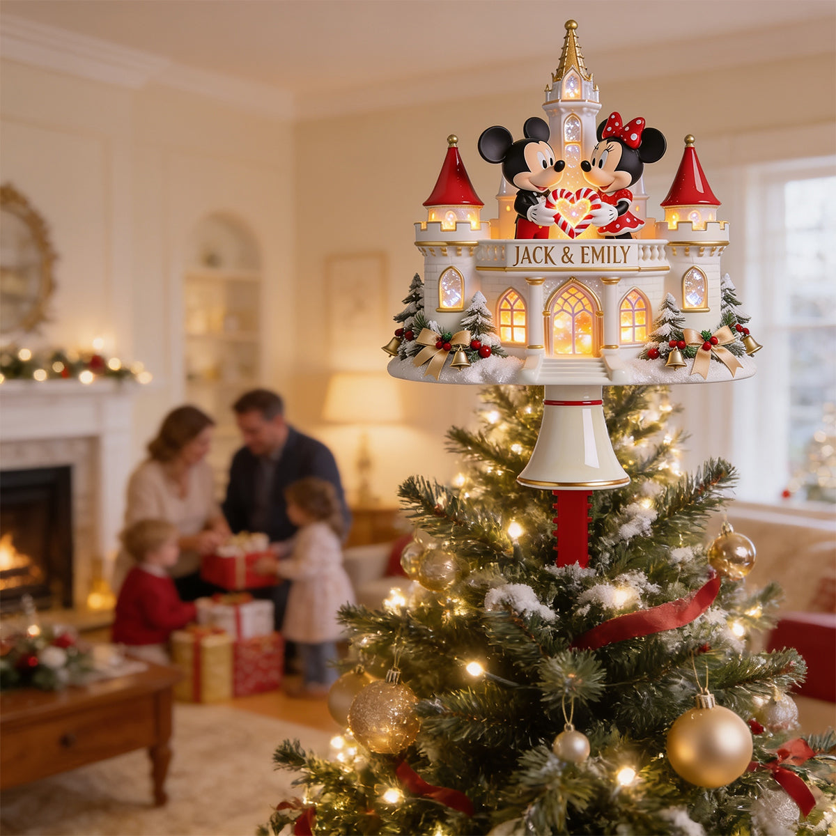 Sweetheart Couple Christmas Tree Topper - Personalized Gift For Couples 08HADT150826