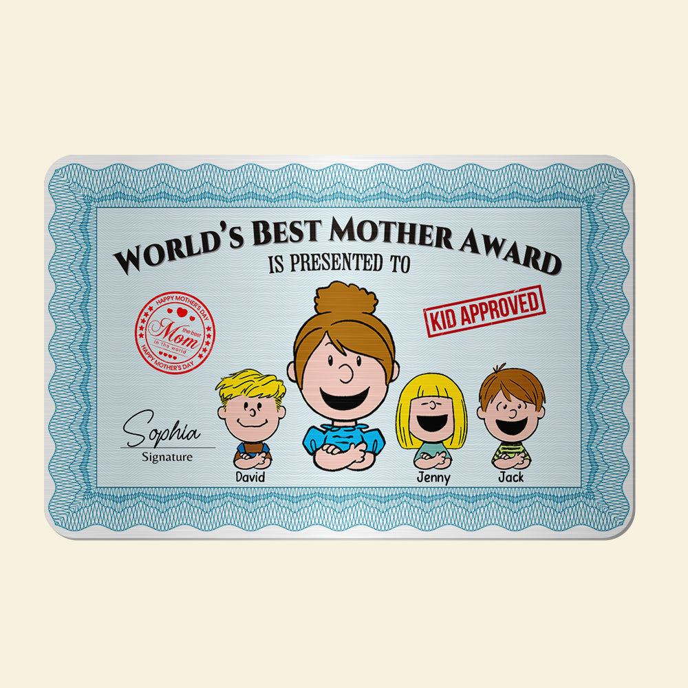Personalized Gifts For Mom Aluminum Wallet Card 03katn140124hh World's Best Mother-Homacus