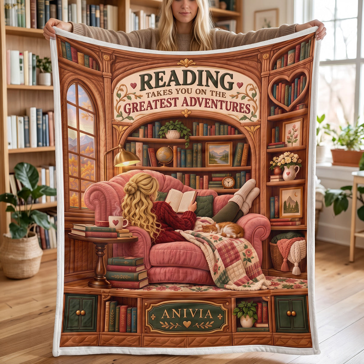 Book Girl Blanket - Personalized Gifts For Book Lovers 03hatn151026