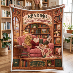 Book Girl Blanket - Personalized Gifts For Book Lovers 03hatn151026