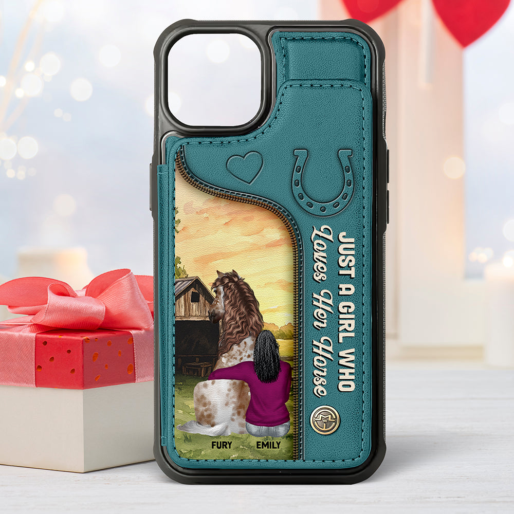 Personalized Gifts For Horse Lovers Leather Flip Wallet Phone Case 05tgqn260225tm-Homacus