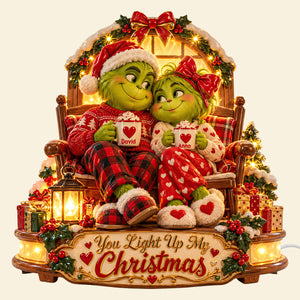 You Light Up My Christmas Acrylic Light Box - Personalized Gifts For Couple 01PGDT261026-Homacus