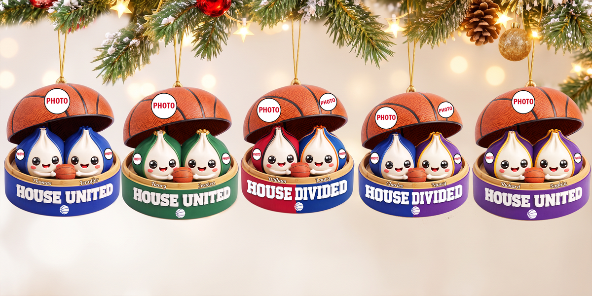 House United Dumpling Couple Ornament - Personalized Gifts For Sport Lover Couple Christmas Ornament 04HUQN131026-Homacus
