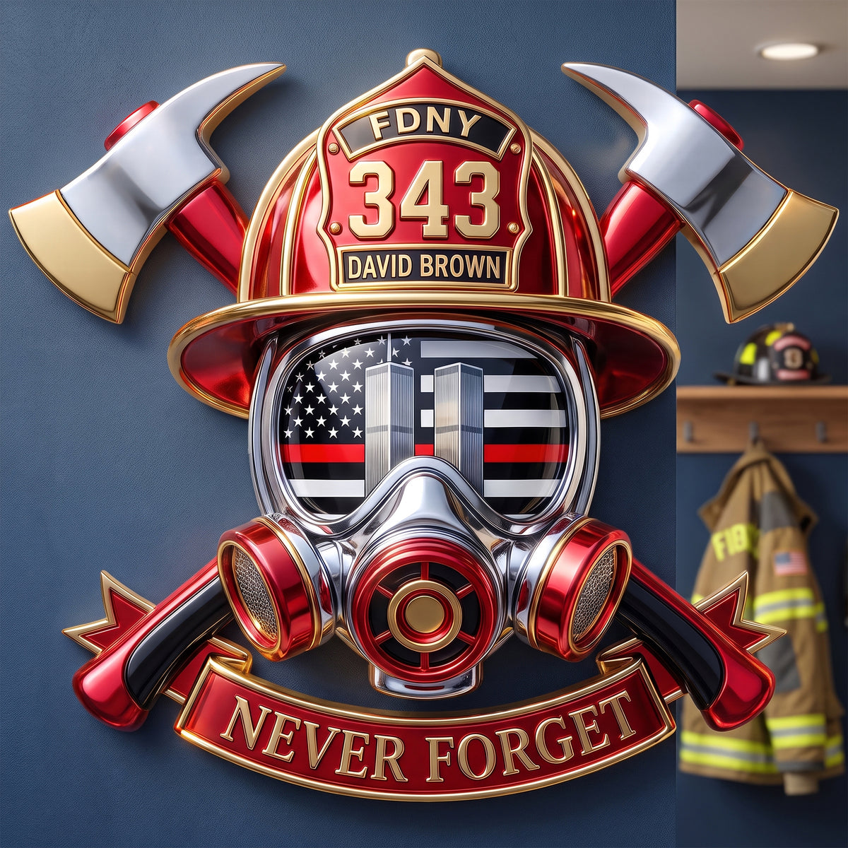 Never Forget Cut Metal Sign - Personalized Gifts For Firefighter 01huqn280726-Homacus