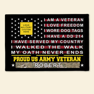 Personalized Gifts For Veteran Doormat I Walked The Walk 02pjdt041124-Homacus