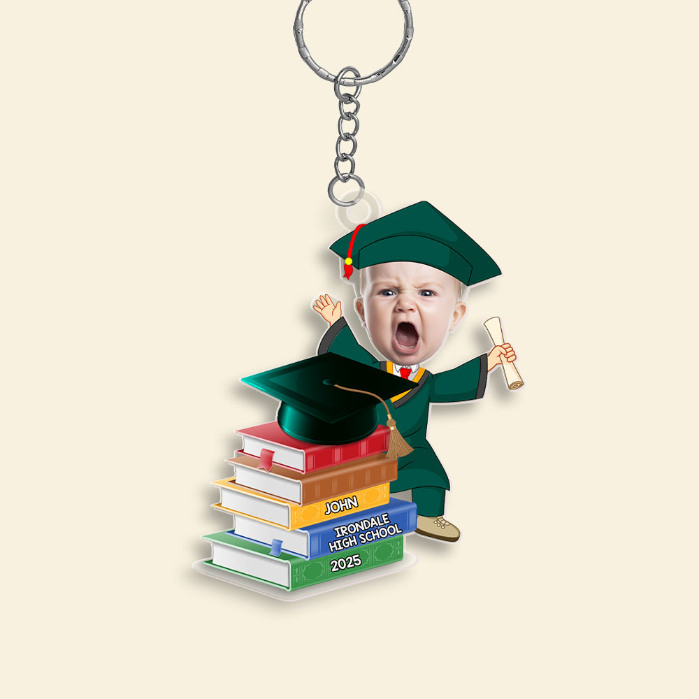 Personalized Custom Photo Gift For Kids Acrylic Keychain Graduation 04OHMH171224-Homacus
