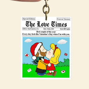 Personalized Gifts For Couple Keychain The Love Times 03katn271124hg-Homacus