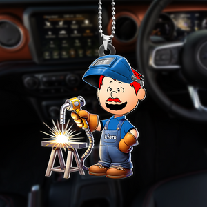 Personalized Gifts For Welder Car Ornament Cartoon Character 04OHPU171224-Homacus