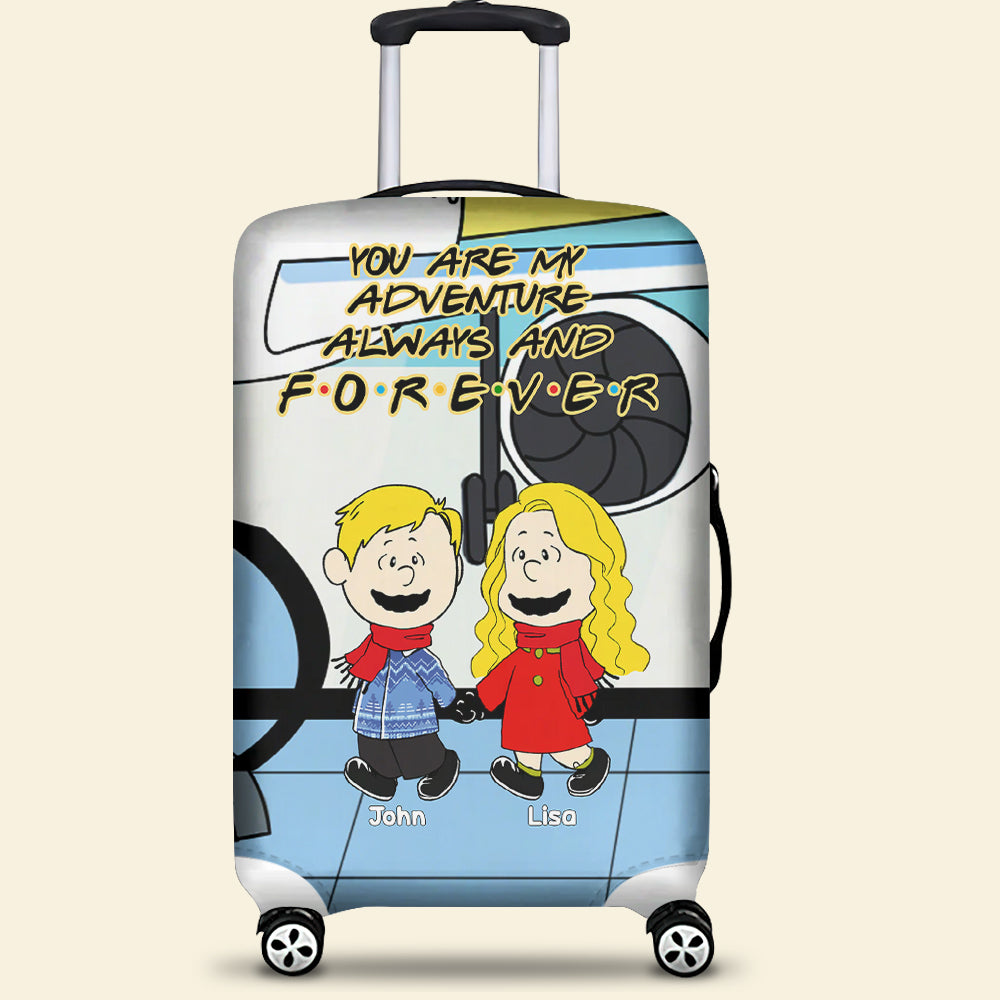 Personalized Gifts For Couple Luggage Cover Traveling Couple 05NAMH231124DA-Homacus