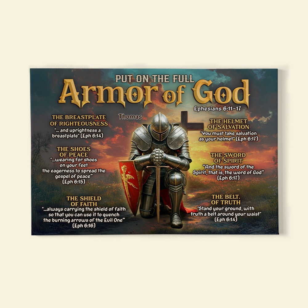Kneeling Knight Canvas Print - Gifts For Christians 07hupu110625-Homacus
