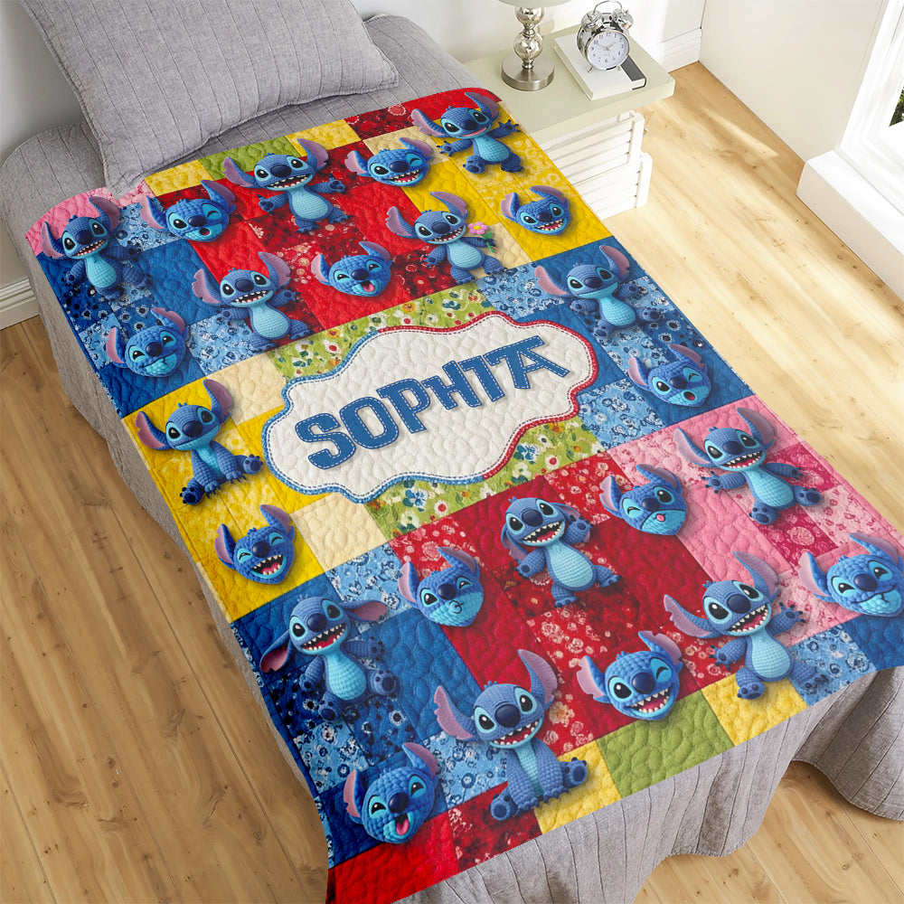 Cute Blue Alien Blanket - Personalized Gifts For Movie Lovers 01ohqn300625-Homacus