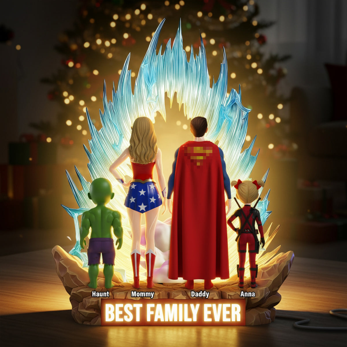 Best Family Ever Acrylic Light Box - Personalized Gifts For Family 02OHLU291025-Homacus