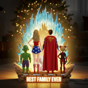 Best Family Ever Acrylic Light Box - Personalized Gifts For Family 02OHLU291025-Homacus